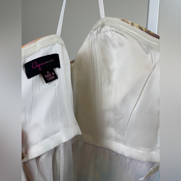 𝅺Aqua strapless watercolor formal homecoming or ball gown - Picture 6 of 6